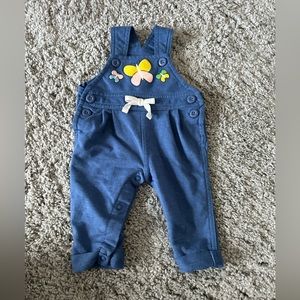 Kidgets 0-3 Month Blue Butterfly Overalls